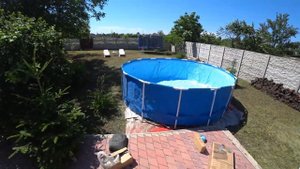 FRAME POOL ASSEMBLY INTEX 4.57*1.22. Установка бассейна INTEX 4.57*1.22.