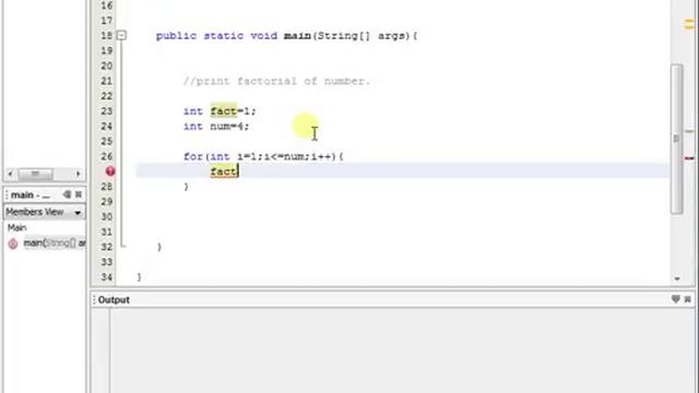 program to print Factorial of a number in java in hindi смотреть онлайн