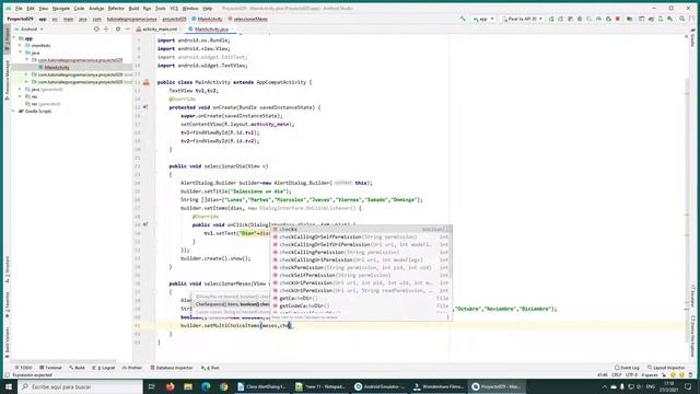 Curso de Android con Java: Clase AlertDialog con formatos complejos de listas de selección смотреть онлайн