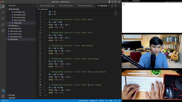 Gimana Praktek Koding Operator, Comment & Gaya Penulisan Koding di Bahasa Program PHP untuk Pemula