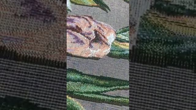 ткани-дешево.рф   Гобеленовая ткань Тюльпаны Зеленый компаньон 160 см Арт 12722