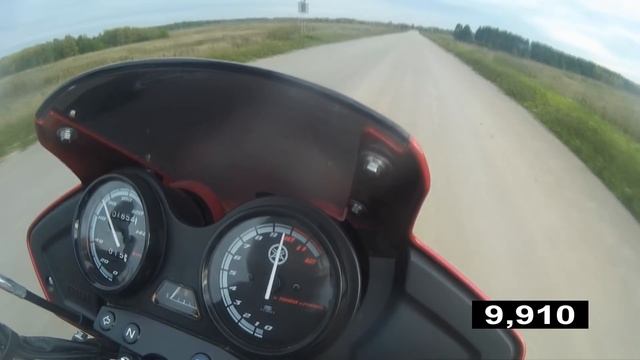 Замер разгона YAMAHA YBR125 до 96км/ч смотреть онлайн