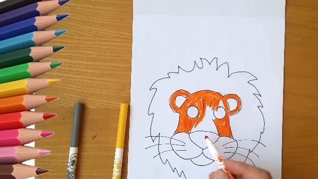 How to draw a theatrical lion mask, how to draw a lion смотреть онлайн
