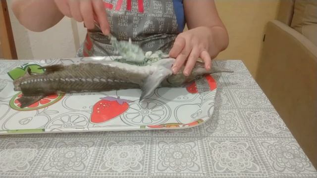 Запеченный осетр в духовке смотреть онлайн