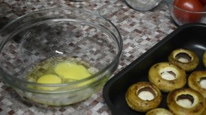 РЕЦЕПТ БЛЮДА/ФАРШИРОВАННЫЕ ГРИБЫ С НАЧИНКОЙ/КАК ПРИГОТОВИТЬ ФАРШИРОВАННЫЕ ГРИБЫ/ЗАКУСКА ИЗ ГРИБОВ/