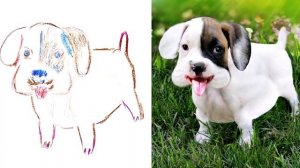 Детские Рисунки в Реальности Сборник #2 Детям про Животных Recreate Kids Monster Doodles Lion boy