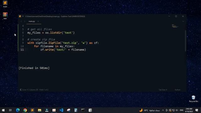 how zip and unzip files using python