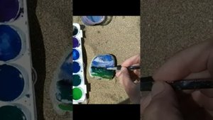 Рисую на камне море