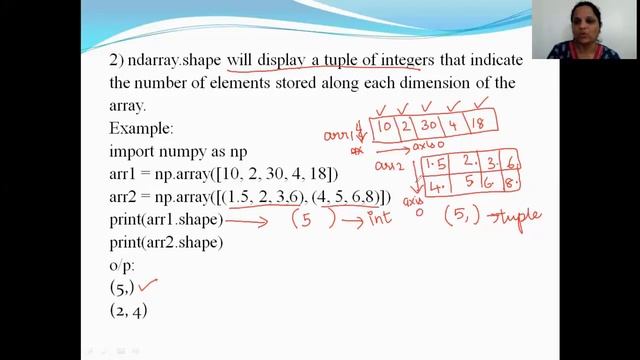 Working with NumPy - Attributes of the array