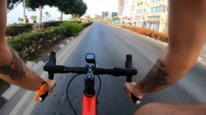 Across Limassol City by road bike along the sea - Cyprus, Limassol cycling