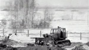 1975 год. Тюмень. Строительство больницы в поселке Мыс.