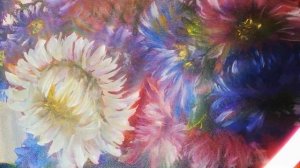 Астры. Картина маслом