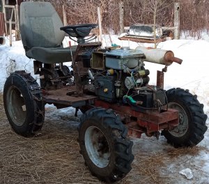 Обзор самодельного минитрактора из китайского дизельного мотоблока