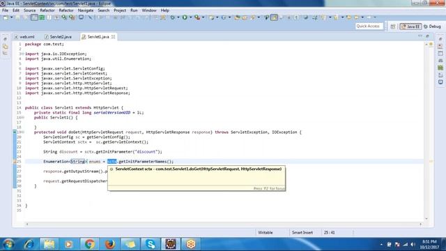 Servlet Context parameter reading смотреть онлайн
