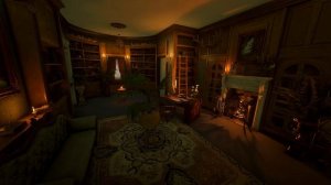 Суровая зимняя ночь на улице и теплый камин в маленькой библиотеке помогут вам быстро уснуть