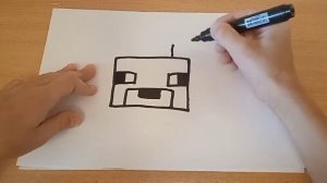 Как нарисовать лису из майнкрафта/How to draw a fox Minecraft. ЛЕОНЧИК АКУЛЕНЧИК 👍