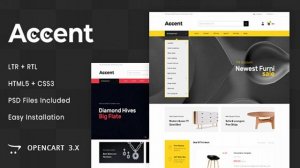 Accent - MultiPurpose OpenCart 3.x Responsive Theme | Themeforest Website Templates and Themes