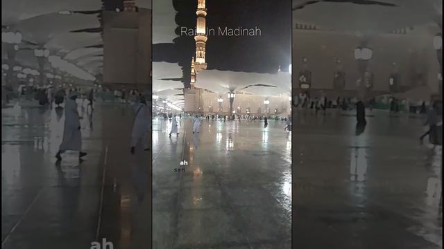 Rain in Madinah sharif | Raining In Masjid Nabawi #madina #masjidnabawi #muhammad #subhanallah