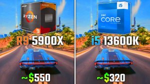 RYZEN 9 5900X против i5 13600K Тест в 6 играх