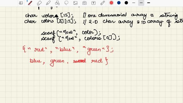 2-D Character Array/Array of Strings in C/ Sorting string array