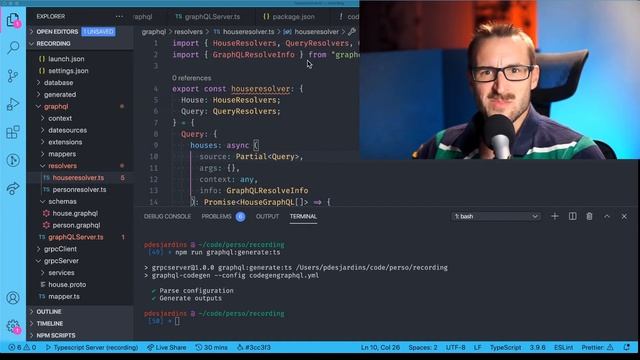 GrapqhQL Schemas and Resolvers using Autogenerated TypeScript смотреть онлайн