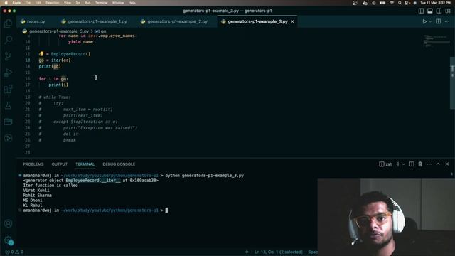 IG - 7. Implementing a class that works on Generators