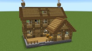 Майнкрафт - Как построить деревянный стартовый дом. Minecraft