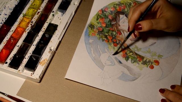 Таймлапс | Иллюстрация к русской народной сказке смотреть онлайн