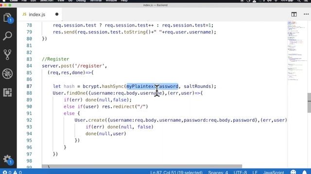 Hashing Password in Node.js using Bcrypt library | Node JS in Hindi #14 | #nodejs #expressjs
