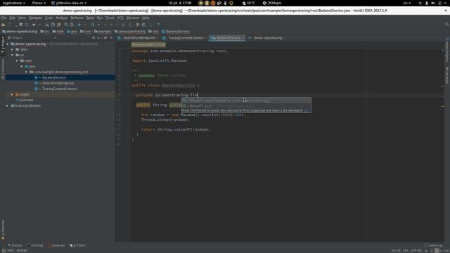 OpenTracing JAX-RS (Wildfly Swarm) Instrumentation смотреть онлайн