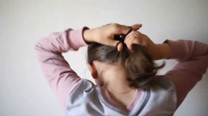 Простая прическа с крабиками с AliExpress