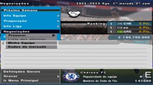 O PES 2023 DE PS2 EM PKG COM A MASTER LEAGUE FUNCIONANDO ATUALIZADO AGOSTO PARA PS3