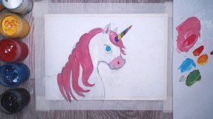 Как нарисовать единорога гуашью