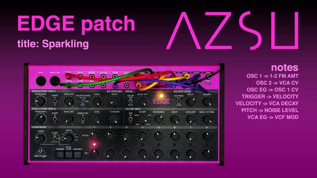 Behringer Edge - 12 COMPLEX PATCHES edge patches behringer