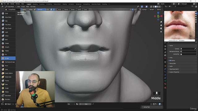 8. Sculpting the mouth