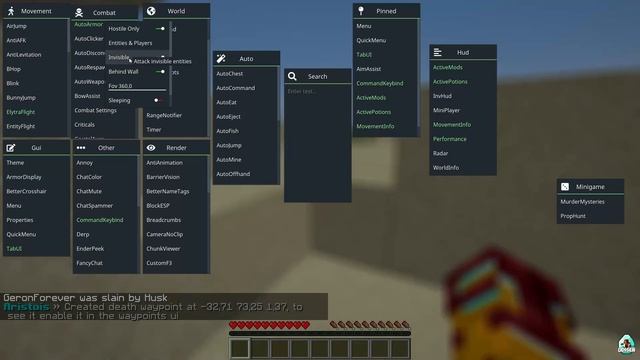 Cheats for Minecraft 1.20.2 - Aristois cheat client 1.20.2 FULL REVIEW - EP 02 ATTACK SECTION смотреть онлайн