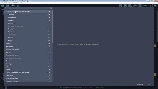 Crafting system in Gdevelop