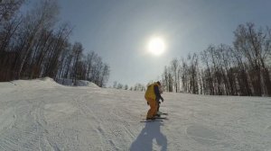 Маленькие горнолыжники, обучение детей горным лыжам