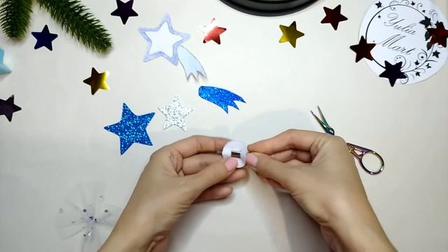 Заколки "Звездочки" из фоамирана. Простые заколки за пять минут!