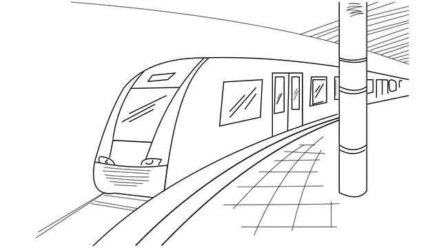 How to draw sketch of a train смотреть онлайн
