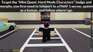 HOW TO GET 2 BADGES & MORPHS IN THE ARCHIVED NIGHTS (FNAF ROLEPLAY) | ROBLOX