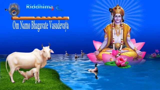 OMM NAMOH BHAGAVATE VASUDEVAYA | CHANTING 108 TIMES | MANTRA OF LORD KRISHNA | RIDDHIMA TV BHAJAN