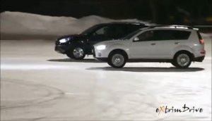 Mitsubishi танцуют на льду
