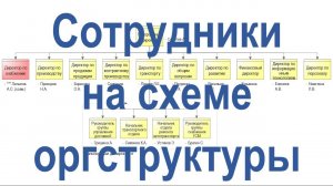 Отображение сотрудников на схеме организационной структуры