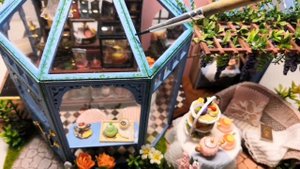 Чайный домик. Сборка. Часть 16// DIY Miniature Dollhouse Kit "ROSE GARDEN TEA HOUSE". Part 16