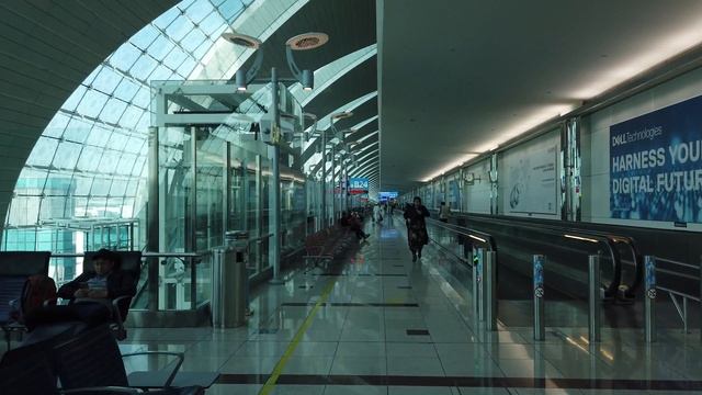 4K Airport Tour : Dubai International Airport Terminal 3 مطار دبي الدولي (Dubai, UAE) / Walk 204 смотреть онлайн