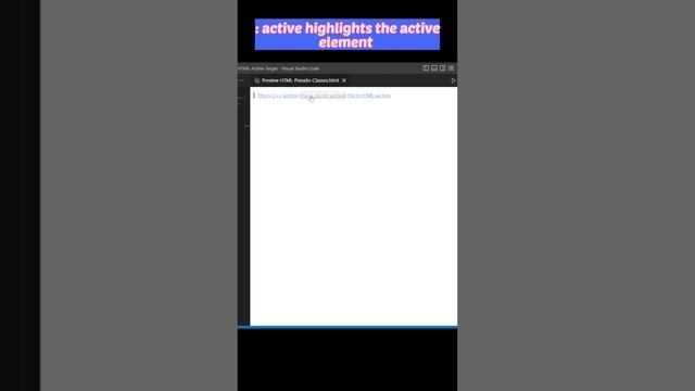 CSS Pseudo classes | :active | :target | HTML CSS Tutorial For Beginners#11 #html