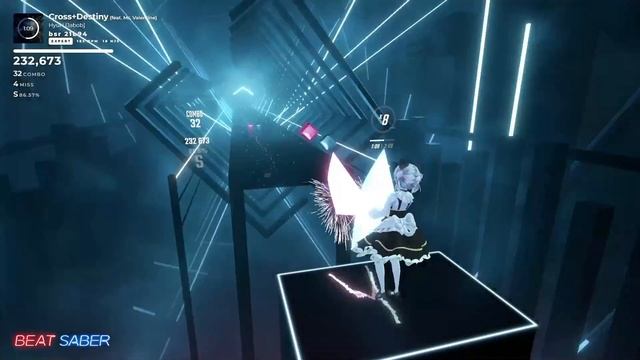 【BeatSaber】Cross†Destiny (feat. Ms.Valentine) / HyuN【低スペックPCとOculus Quest 2だけでトラッキング】 смотреть онлайн