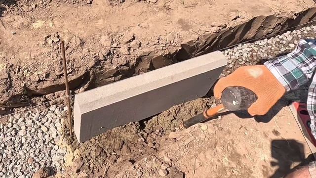 Как качественно и быстро установить поребрик… Установка бордюров.