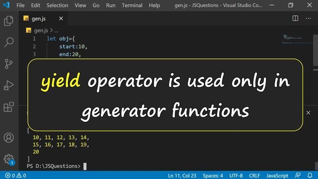 JavaScript Tutorial #29 | Generators | JavaScript Generator Functions